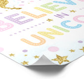 Poster Croire en Unicorns / Magical Rainbow Unicorn (Coin)