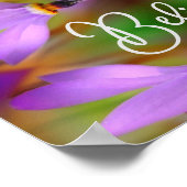 Poster Croire Fleur violette Abstraite Inspirationnel (Coin)