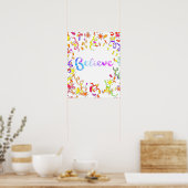 Poster Croire la typographie aquarelle Art Confetti (Cuisine)