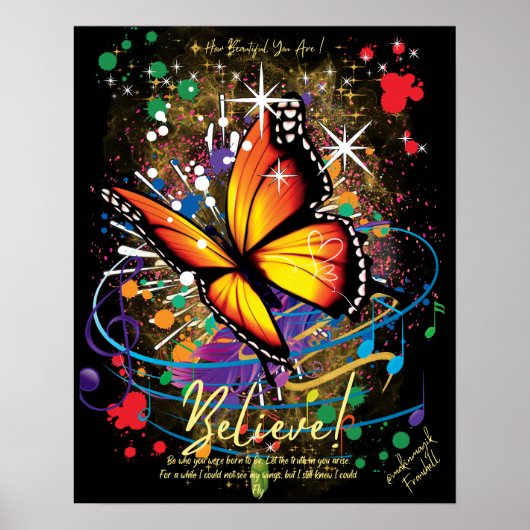 Poster Croire l'affiche papillon (Devant)