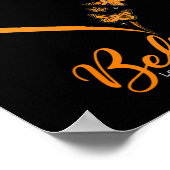 Poster Croire Leucémie Sensibilisation Ruban orange (Coin)