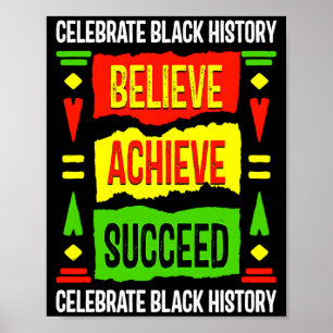 Poster Croire Réussir Réussir Histoire Noire Politique T