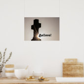 Poster Crois ! Citation de motivation spirituelle de Sain (Cuisine)