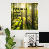 Poster Crois que tu peux. Message inspirant, modifiable. (Bureau à domicile)