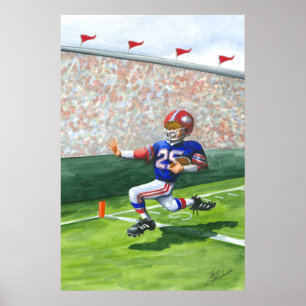 Poster Croisement de la ligne de but pour un touchdown