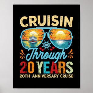 Poster Croisière à travers 20 ans 20e anniversaire de mar