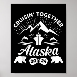 Poster Croisière Alaska 2024 Voyage vacances d'été en fam