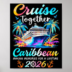 Poster Croisière aux Caraïbes 2026 vacances en famille en