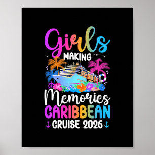 Poster Croisière Caraïbes 2026 pour filles : Création de