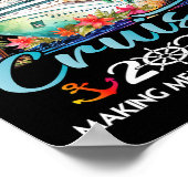 Poster Croisière d'anniversaire 2025 Famille Anniversaire (Coin)