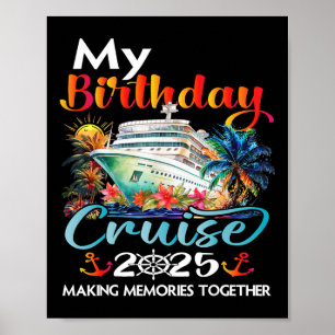 Poster Croisière d'anniversaire 2025 Famille Anniversaire