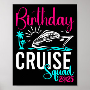Poster Croisière d'anniversaire 2025 Famille Groupe Amis 