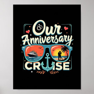 Poster Croisière d'anniversaire Couples assortis Croisièr