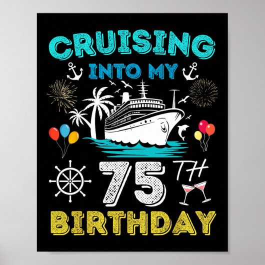 Poster Croisière Dans Mon 75e anniversaire Croisière 75 A (Devant)