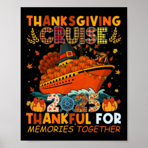 Poster Croisière de famille de Thanksgiving 2025 Souvenir