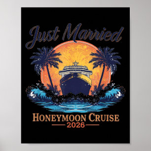 Poster Croisière de lune de miel mariée 2026 Voyage de no