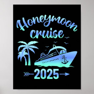 Poster Croisière de lune de miel Tout juste mariés 2025 C