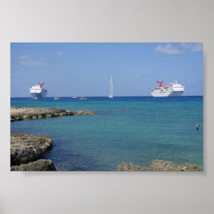 Poster Croisière de mer des Caraïbes