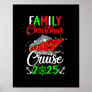 Poster Croisière de Noël en famille 2025 Équipe Xmas Drôl