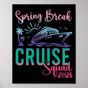 Poster Croisière de Spring Break Squad 2026 Vacances de F