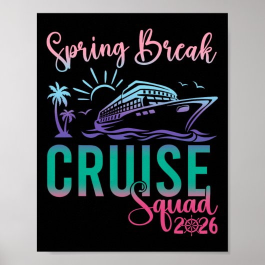 Poster Croisière de Spring Break Squad 2026 Vacances de F (Devant)