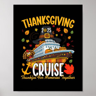 Poster Croisière de Thanksgiving 2025 Reconnaissant pour