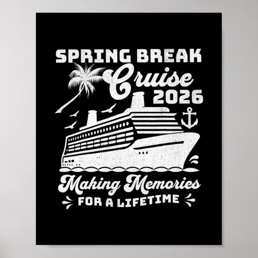 Poster Croisière de vacances de printemps 2026 pour group (Devant)
