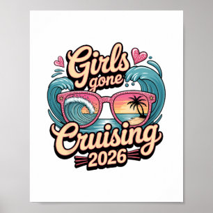 Poster Croisière de vacances pour célibataires Girls Gone
