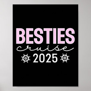 Poster Croisière des meilleures amies 2025 Réunion de bat
