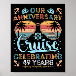 Poster Croisière du 49e anniversaire célébrant 49 ans de 