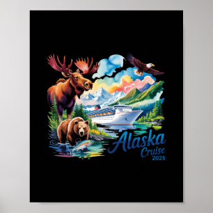 Poster Croisière en Alaska 2025 famille et amis appariés