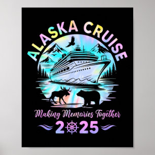 Poster Croisière en Alaska 2025 Groupe de famille et d'am