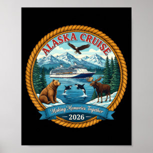 Poster Croisière en Alaska 2026 Amis et famille appariés