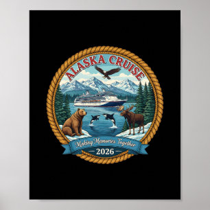 Poster Croisière en Alaska 2026 Amis et famille appariés