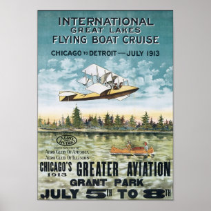 Poster Croisière en bateau volant Int'l Great Lakes