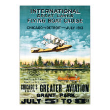 Croisière en bateau volant vintage 1913