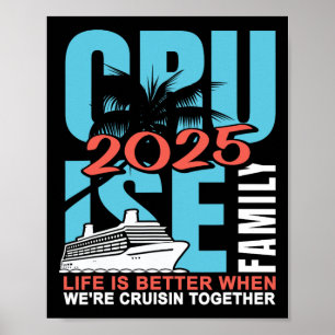 Poster Croisière en famille 2025 Tenue assortie mignonne