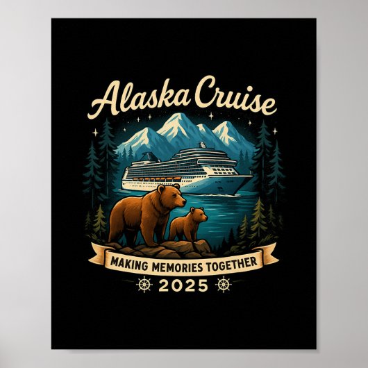 Poster Croisière Ensemble Alaska 2025 Famille Ami Alaska  (Devant)