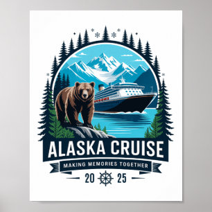 Poster Croisière ensemble Alaska 2025 Famille Ami Alaska