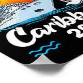 Poster Croisière ensemble dans les Caraïbes 2025 Vacances (Coin)