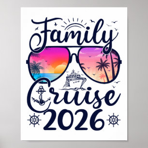 Poster Croisière familiale 2026 Vacances d'été en famille