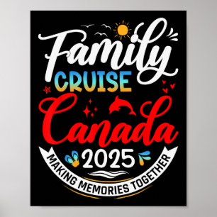 Poster Croisière familiale au Canada 2025 Vacances famili