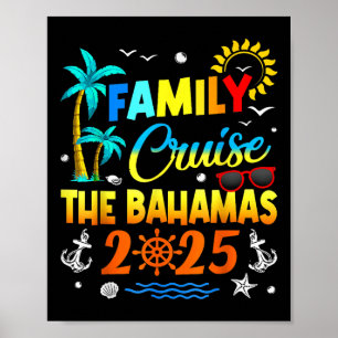 Poster Croisière familiale aux Bahamas 2025 Été Vacances