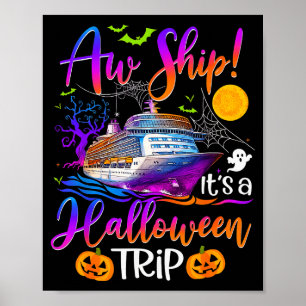 Poster Croisière familiale Halloween Aw Ship équipage Vac