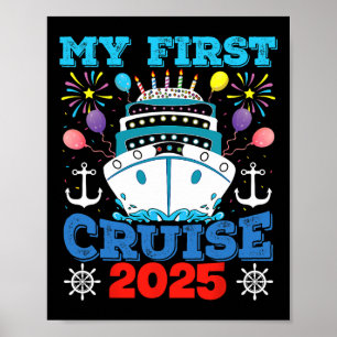 Poster Croisière Famille Vacances Tee Navire Ancre Mon Pr