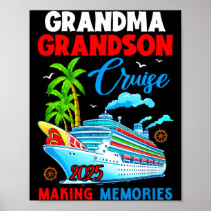 Poster Croisière Grand-mère Petit-fils 2025 Souvenirs Noë