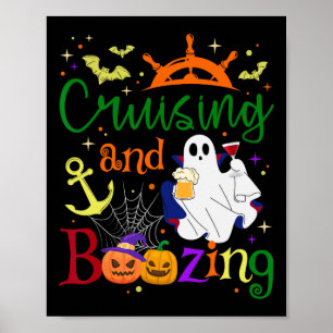 Poster Croisière Halloween Fantôme Éroïque Et Boisson