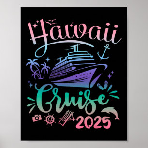 Poster Croisière Hawaii 2025 Groupe Famille Amis Vacation