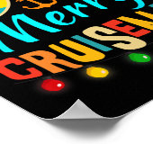 Poster Croisière Joyeuse Noël Père Noël Reindeer (Coin)