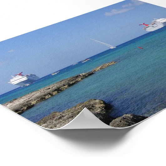 Poster Croisière maritime des Caraïbes (Coin)